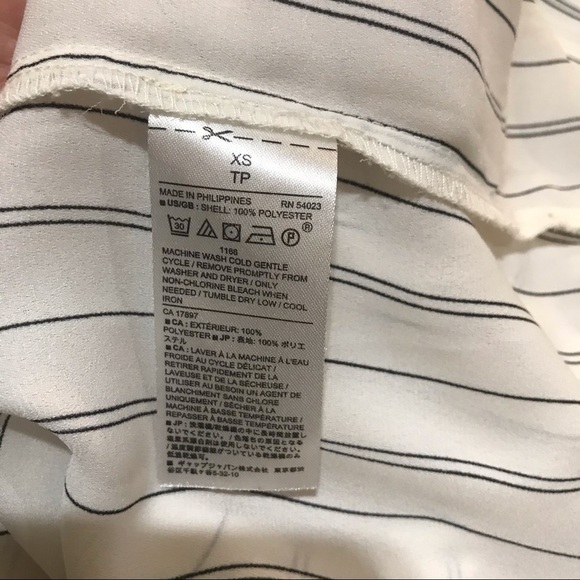 Banana Republic Striped Ruffled Sleeve Blouse XS - Picture 5 of 5